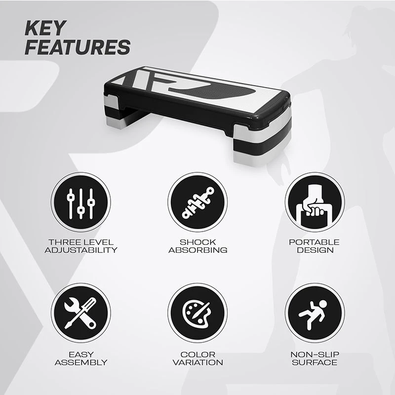 RDX SPORTS RDX 1P 20cm Aerobic Step Platform With 3 Level Risers 5cm Height Each 5 RDX SPORTS RDX 1P 20cm Aerobic Step Platform With 3 Level Risers 5cm Height Each - Image 5