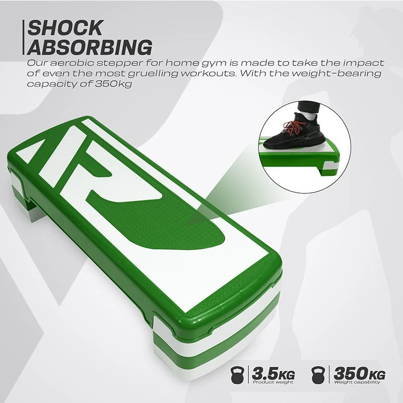 RDX SPORTS RDX 1P 20cm Aerobic Step Platform With 3 Level Risers 5cm Height Each 7 RDX SPORTS RDX 1P 20cm Aerobic Step Platform With 3 Level Risers 5cm Height Each - Image 7