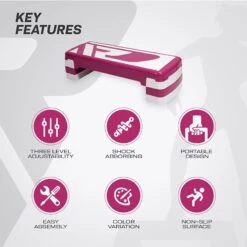 RDX SPORTS RDX 1P 20cm Aerobic Step Platform With 3 Level Risers 5cm Height Each 19 RDX SPORTS RDX 1P 20cm Aerobic Step Platform With 3 Level Risers 5cm Height Each -Rdxsports Shop 1p aerobic step pink 4