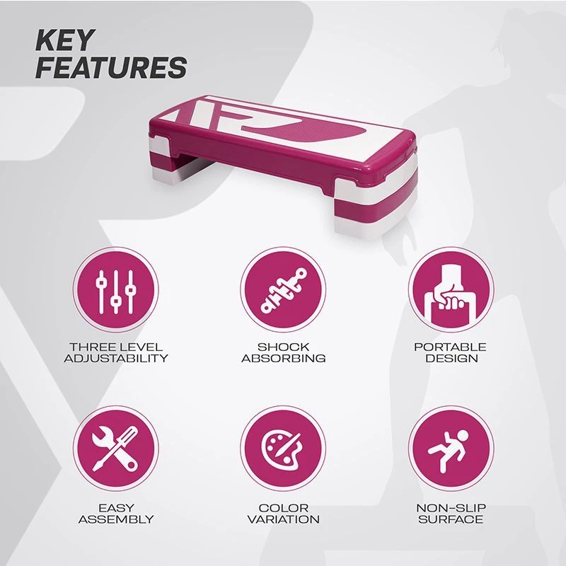 RDX SPORTS RDX 1P 20cm Aerobic Step Platform With 3 Level Risers 5cm Height Each 10 RDX SPORTS RDX 1P 20cm Aerobic Step Platform With 3 Level Risers 5cm Height Each - Image 10