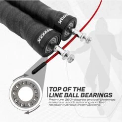 RDX SPORTS RDX B4 Adjustable 10.3ft Jump Rope With 2 Tangle-Free Steel Wires 12 RDX SPORTS RDX B4 Adjustable 10.3ft Jump Rope With 2 Tangle-Free Steel Wires -Rdxsports Shop b4 adjustable 10.3ft skipping rope 3