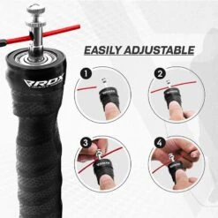 RDX SPORTS RDX B4 Adjustable 10.3ft Jump Rope With 2 Tangle-Free Steel Wires 17 RDX SPORTS RDX B4 Adjustable 10.3ft Jump Rope With 2 Tangle-Free Steel Wires -Rdxsports Shop b4 adjustable 10.3ft skipping rope 8