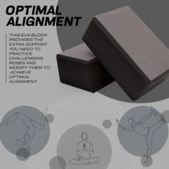 RDX SPORTS RDX D10 High Density EVA Foam Yoga Blocks Non-Slip Brick 12 RDX SPORTS RDX D10 High Density EVA Foam Yoga Blocks Non-Slip Brick -Rdxsports Shop black d10 yoga blocks 5