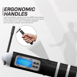 RDX SPORTS RDX Digital Calorie Burn & Workout Counter 10.3ft Adjustable Jump Rope -Rdxsports Shop black skipping rope with digital counter and calorie burn for fitness 6 1