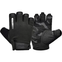 RDX SPORTS RDX T2 Weightlifting Gloves -Rdxsports Shop black t2 half taining gym gloves 1 5