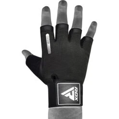 RDX SPORTS RDX T2 Weightlifting Gloves -Rdxsports Shop black t2 half taining gym gloves 4 5
