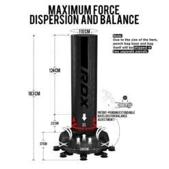 RDX SPORTS RDX F6 6FT KARA GOLDEN & BLACK FREE STANDING PUNCH BAG & MITTS SET 39 RDX SPORTS RDX F6 6FT KARA GOLDEN & BLACK FREE STANDING PUNCH BAG & MITTS SET -Rdxsports Shop black punch bag 004 1
