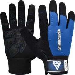 RDX SPORTS RDX W1 Full Finger Gym Gloves 16 RDX SPORTS RDX W1 Full Finger Gym Gloves -Rdxsports Shop blue w1 full gym glove 1 6