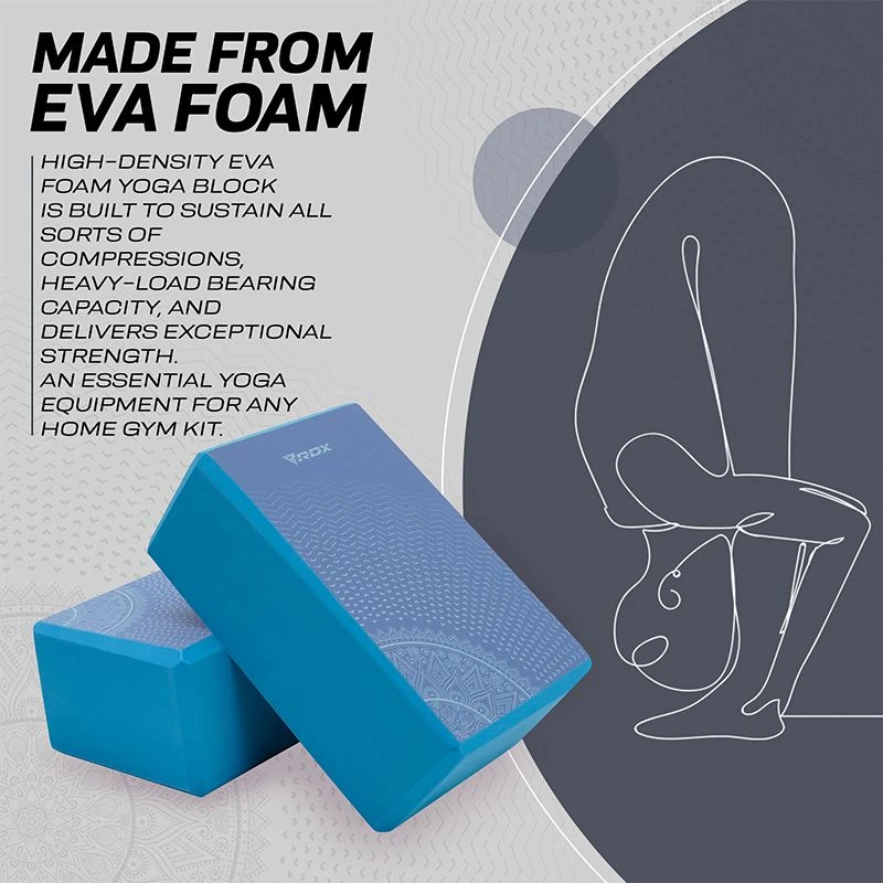 RDX SPORTS RDX D9 High Density EVA Foam Yoga Blocks Non-Slip Brick 2 RDX SPORTS RDX D9 High Density EVA Foam Yoga Blocks Non-Slip Brick - Image 2