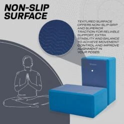 RDX SPORTS RDX D9 High Density EVA Foam Yoga Blocks Non-Slip Brick 10 RDX SPORTS RDX D9 High Density EVA Foam Yoga Blocks Non-Slip Brick -Rdxsports Shop blue yoga block design 3