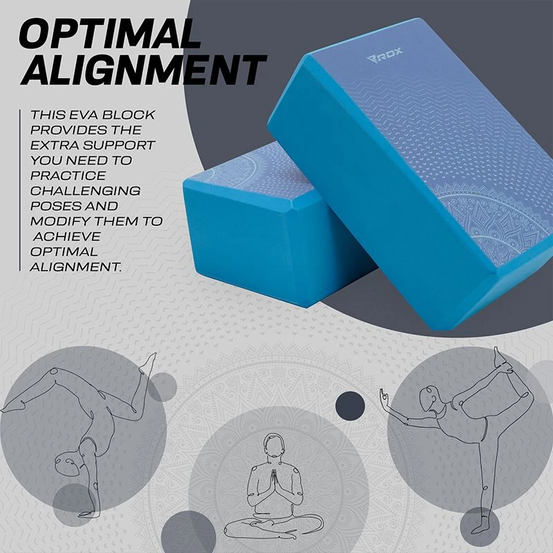 RDX SPORTS RDX D9 High Density EVA Foam Yoga Blocks Non-Slip Brick 5 RDX SPORTS RDX D9 High Density EVA Foam Yoga Blocks Non-Slip Brick - Image 5