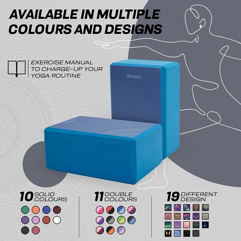 RDX SPORTS RDX D9 High Density EVA Foam Yoga Blocks Non-Slip Brick 6 RDX SPORTS RDX D9 High Density EVA Foam Yoga Blocks Non-Slip Brick - Image 6