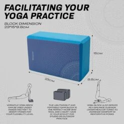 RDX SPORTS RDX D9 High Density EVA Foam Yoga Blocks Non-Slip Brick 14 RDX SPORTS RDX D9 High Density EVA Foam Yoga Blocks Non-Slip Brick -Rdxsports Shop blue yoga block design 7