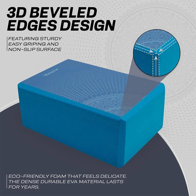 RDX SPORTS RDX D9 High Density EVA Foam Yoga Blocks Non-Slip Brick 8 RDX SPORTS RDX D9 High Density EVA Foam Yoga Blocks Non-Slip Brick - Image 8