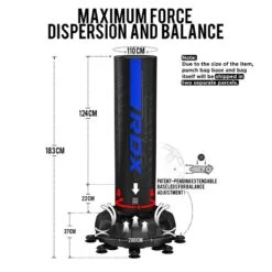 RDX SPORTS RDX F6 6FT KARA BLUE FREE STANDING PUNCH BAG WITH MITTS SET 28 RDX SPORTS RDX F6 6FT KARA BLUE FREE STANDING PUNCH BAG WITH MITTS SET -Rdxsports Shop blue color punch bag 004
