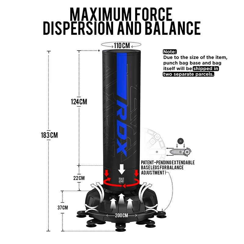 RDX SPORTS RDX F6 6FT KARA GREEN FREE STANDING PUNCH BAG WITH MITTS SET - Image 20