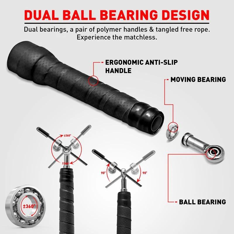 RDX SPORTS RDX C11 Skipping Jump Rope With Anti-Slip Handles 3 RDX SPORTS RDX C11 Skipping Jump Rope With Anti-Slip Handles - Image 3