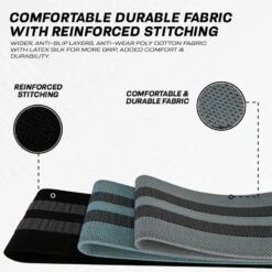 RDX SPORTS RDX CG Heavy-Duty Fabric Resistance Training Bands For Fitness 13 RDX SPORTS RDX CG Heavy-Duty Fabric Resistance Training Bands For Fitness -Rdxsports Shop cg grey fabric resistant training band for fitness and home workouts 3