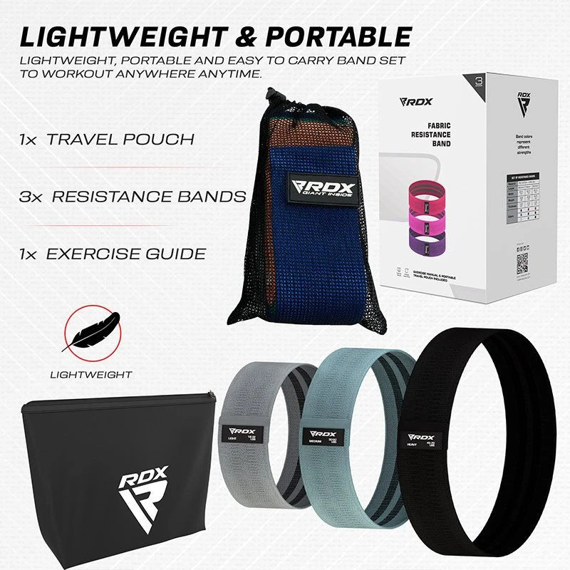 RDX SPORTS RDX CG Heavy-Duty Fabric Resistance Training Bands For Fitness 5 RDX SPORTS RDX CG Heavy-Duty Fabric Resistance Training Bands For Fitness - Image 5