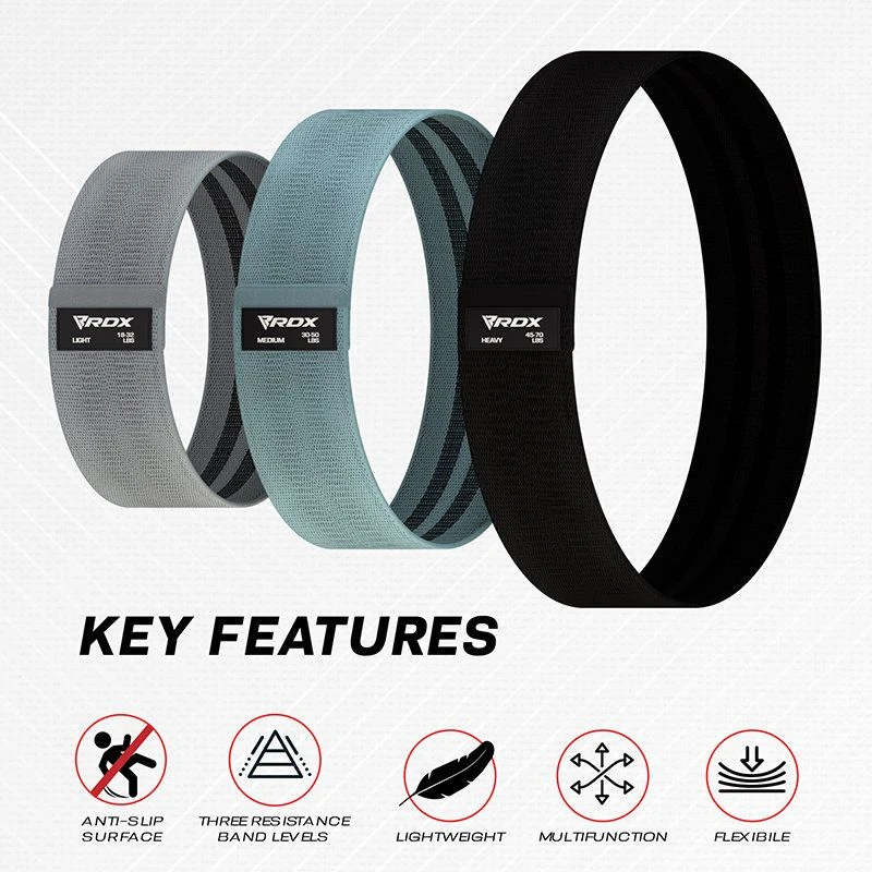RDX SPORTS RDX CG Heavy-Duty Fabric Resistance Training Bands For Fitness 2 RDX SPORTS RDX CG Heavy-Duty Fabric Resistance Training Bands For Fitness - Image 2