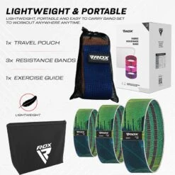 RDX SPORTS RDX CL Heavy-Duty Fabric Resistance Training Bands For Fitness 11 RDX SPORTS RDX CL Heavy-Duty Fabric Resistance Training Bands For Fitness -Rdxsports Shop cl green fabric resistant training band for fitness and home workouts 5