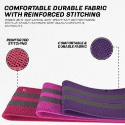 RDX SPORTS RDX CP Heavy-Duty Fabric Resistance Training Bands For Fitness 13 RDX SPORTS RDX CP Heavy-Duty Fabric Resistance Training Bands For Fitness -Rdxsports Shop cp pink purple fabric resistant training band for fitness 3