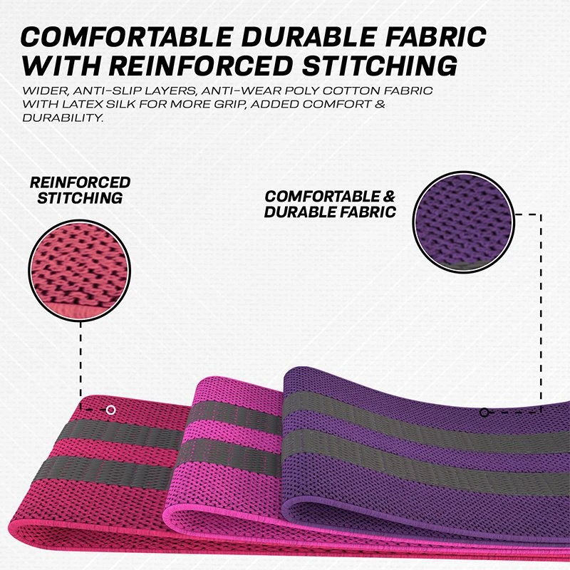 RDX SPORTS RDX CP Heavy-Duty Fabric Resistance Training Bands For Fitness 7 RDX SPORTS RDX CP Heavy-Duty Fabric Resistance Training Bands For Fitness - Image 7