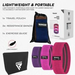 RDX SPORTS RDX CP Heavy-Duty Fabric Resistance Training Bands For Fitness 11 RDX SPORTS RDX CP Heavy-Duty Fabric Resistance Training Bands For Fitness -Rdxsports Shop cp pink purple fabric resistant training band for fitness 5