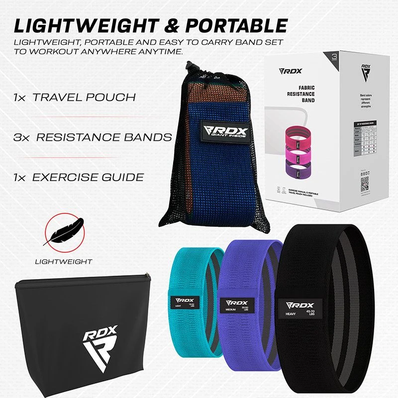 RDX SPORTS RDX CU Heavy-Duty Fabric Resistance Training Bands For Fitness 5 RDX SPORTS RDX CU Heavy-Duty Fabric Resistance Training Bands For Fitness - Image 5