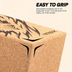 RDX SPORTS RDX D1 Cork Yoga Block Non-Slip Brick -Rdxsports Shop d1 cork yoga block for fitness 3