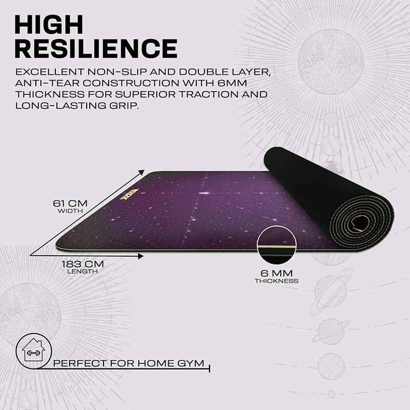 RDX SPORTS RDX D11 6mm PU Rubber Yoga Mat 4 RDX SPORTS RDX D11 6mm PU Rubber Yoga Mat - Image 4