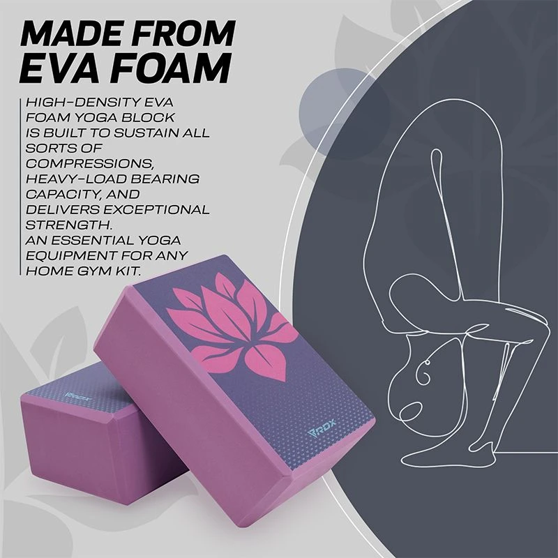 RDX SPORTS RDX D13 High Density EVA Foam Yoga Blocks Non-Slip Brick 2 RDX SPORTS RDX D13 High Density EVA Foam Yoga Blocks Non-Slip Brick - Image 2