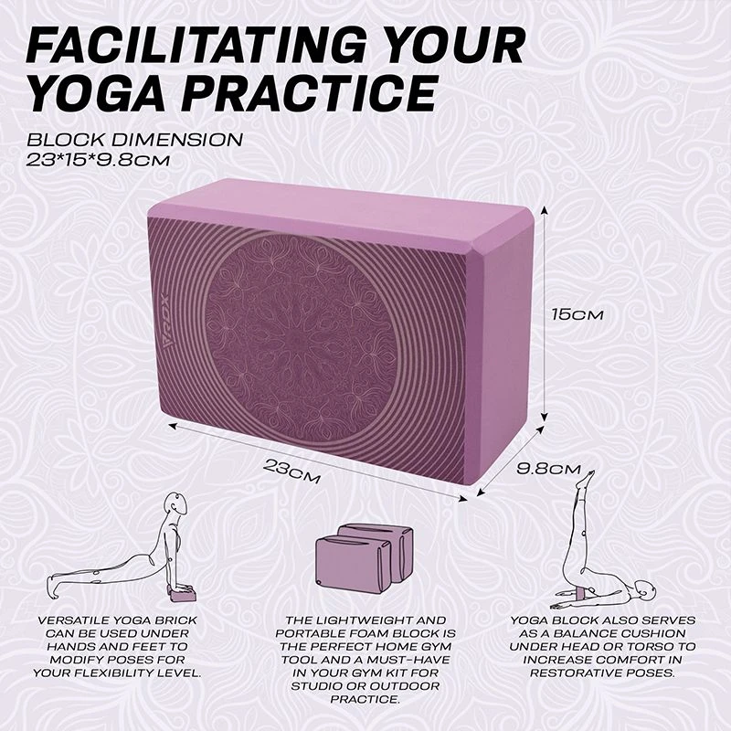 RDX SPORTS RDX D15 High Density EVA Foam Yoga Blocks Non-Slip Brick 7 RDX SPORTS RDX D15 High Density EVA Foam Yoga Blocks Non-Slip Brick - Image 7