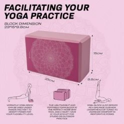 RDX SPORTS RDX D17 High Density EVA Foam Yoga Blocks Non-Slip Brick -Rdxsports Shop d17 yoga blocks 7