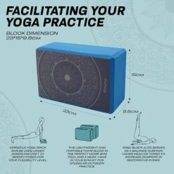 RDX SPORTS RDX D19 High Density EVA Foam Yoga Blocks Non-Slip Brick -Rdxsports Shop d19 yoga blocks 7 1