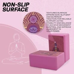 RDX SPORTS RDX D2 High Density EVA Foam Yoga Blocks Non-Slip Brick -Rdxsports Shop d2 pink yoga blocks design 3