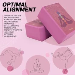 RDX SPORTS RDX D2 High Density EVA Foam Yoga Blocks Non-Slip Brick -Rdxsports Shop d2 pink yoga blocks design 5