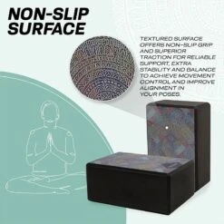 RDX SPORTS RDX D3 High Density EVA Foam Yoga Blocks Non-Slip Brick -Rdxsports Shop d3 black yoga blocks 3