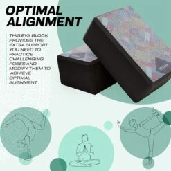 RDX SPORTS RDX D3 High Density EVA Foam Yoga Blocks Non-Slip Brick -Rdxsports Shop d3 black yoga blocks 5