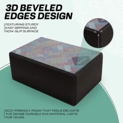 RDX SPORTS RDX D3 High Density EVA Foam Yoga Blocks Non-Slip Brick -Rdxsports Shop d3 black yoga blocks 8