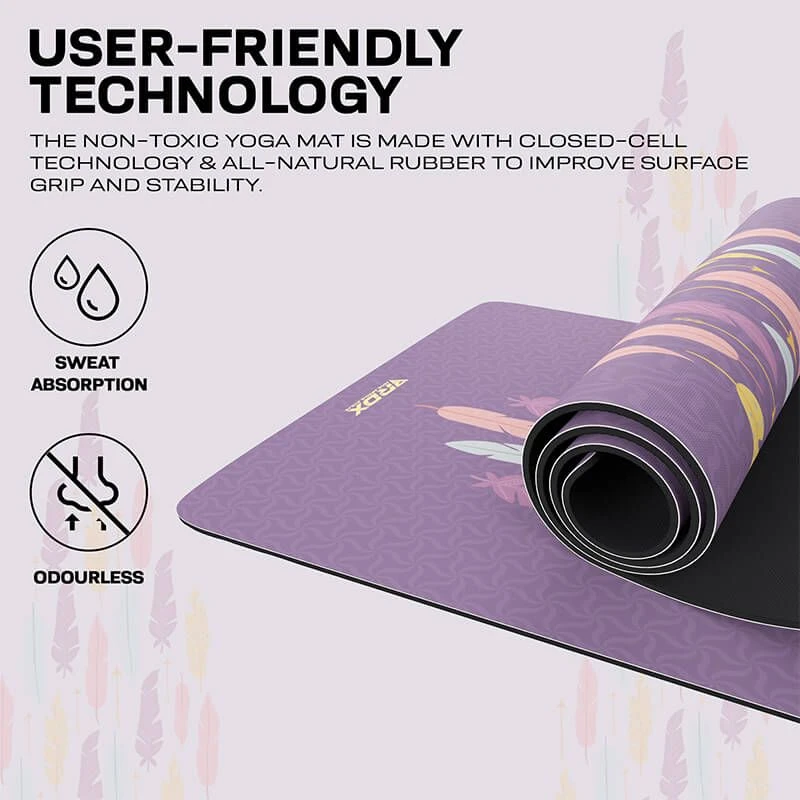 RDX SPORTS RDX D6 6mm PU Rubber Yoga Mat 8 RDX SPORTS RDX D6 6mm PU Rubber Yoga Mat - Image 8