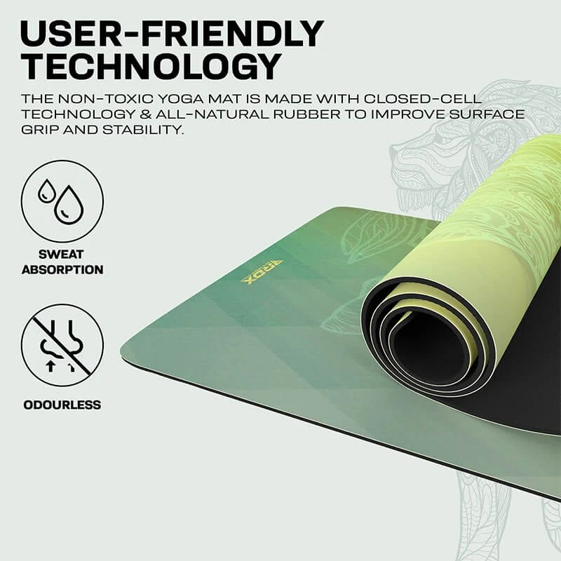 RDX SPORTS RDX D7 6mm PU Rubber Yoga Mat 8 RDX SPORTS RDX D7 6mm PU Rubber Yoga Mat - Image 8