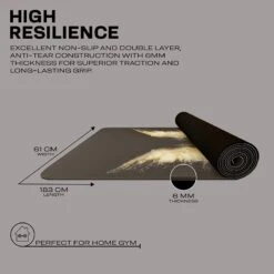 RDX SPORTS RDX D8 6mm PU Rubber Yoga Mat -Rdxsports Shop d8 6mm 4 in 1 pu rubber yoga mat set 4