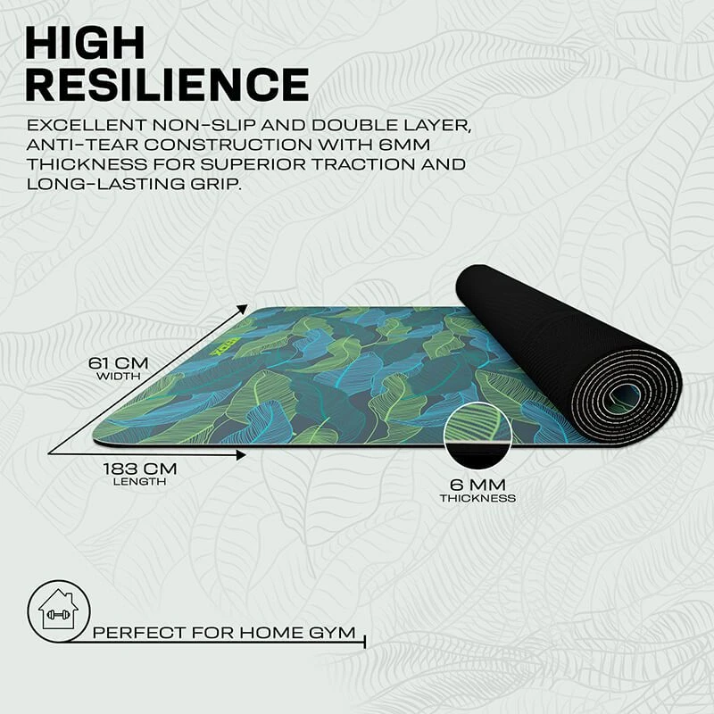 RDX SPORTS RDX D9 6mm PU Rubber Yoga Mat 4 RDX SPORTS RDX D9 6mm PU Rubber Yoga Mat - Image 4