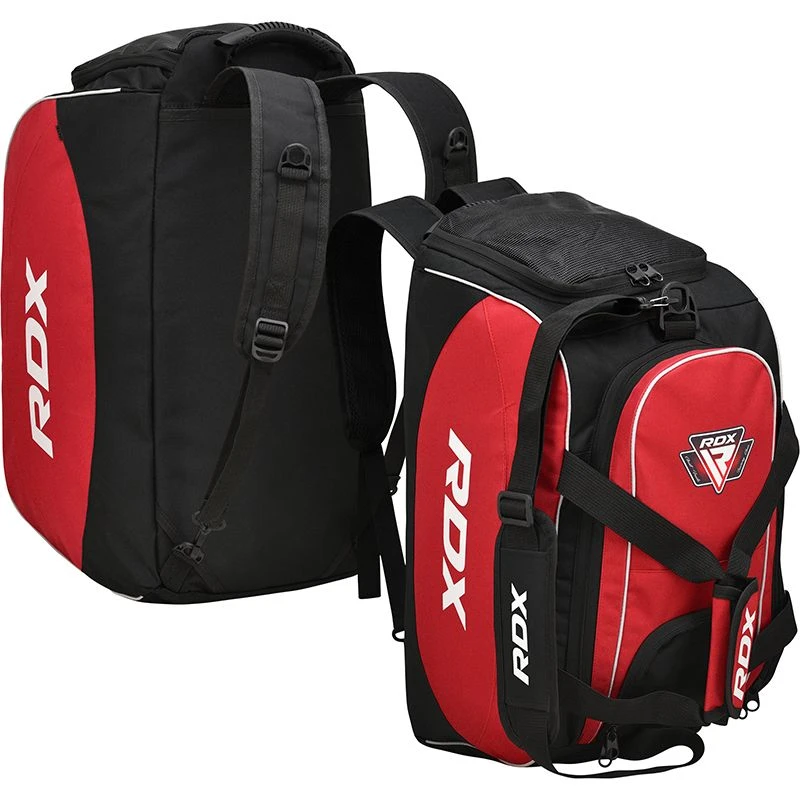 RDX SPORTS RDX R1 Gym Kit Duffle Bag - Backpack Straps & Shoes Compartment Red / Black 9 RDX SPORTS RDX R1 Gym Kit Duffle Bag - Backpack Straps & Shoes Compartment Red / Black - Image 9