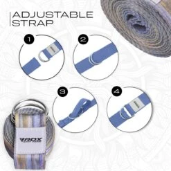 RDX SPORTS RDX F1 D-Ring Steel Buckle Cotton Yoga Strap 12 RDX SPORTS RDX F1 D-Ring Steel Buckle Cotton Yoga Strap -Rdxsports Shop f1 yoga strap pattern 6