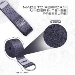 RDX SPORTS RDX F11 D-Ring Steel Buckle Cotton Yoga Strap 9 RDX SPORTS RDX F11 D-Ring Steel Buckle Cotton Yoga Strap -Rdxsports Shop f11 yoga strap pattern 3