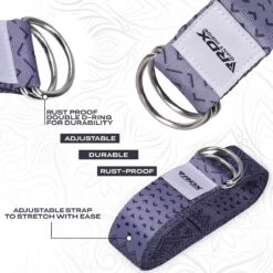 RDX SPORTS RDX F11 D-Ring Steel Buckle Cotton Yoga Strap 10 RDX SPORTS RDX F11 D-Ring Steel Buckle Cotton Yoga Strap -Rdxsports Shop f11 yoga strap pattern 4