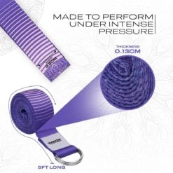 RDX SPORTS RDX F12 D-Ring Steel Buckle Cotton Yoga Strap 9 RDX SPORTS RDX F12 D-Ring Steel Buckle Cotton Yoga Strap -Rdxsports Shop f12 yoga strap pattern 3