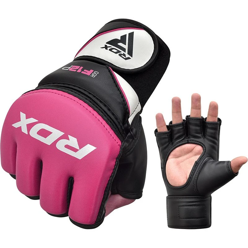 RDX SPORTS RDX F12 Women MMA Grappling Training Gloves Pink 2 RDX SPORTS RDX F12 Women MMA Grappling Training Gloves Pink - Image 2